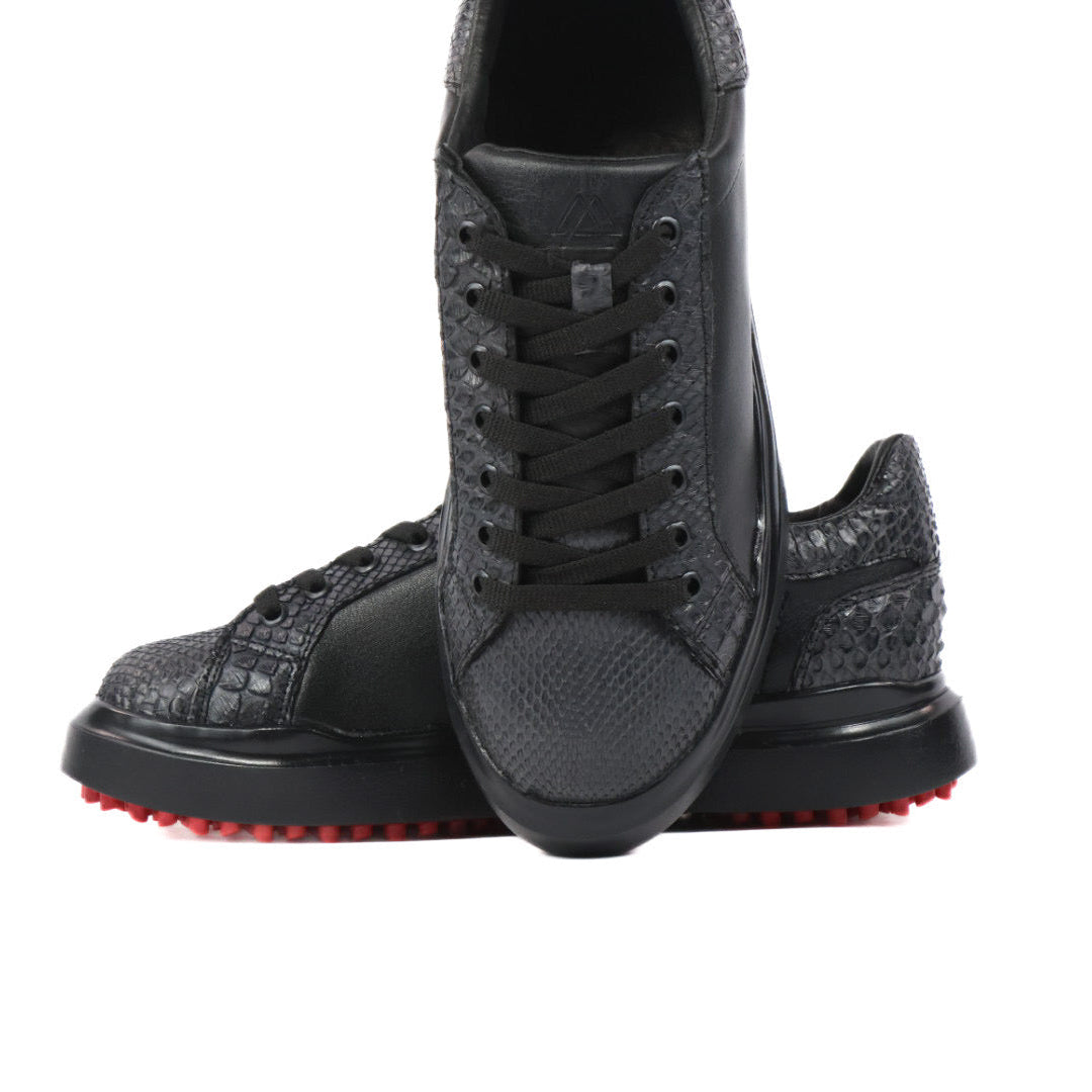 Mens Python Leather Sneakers
