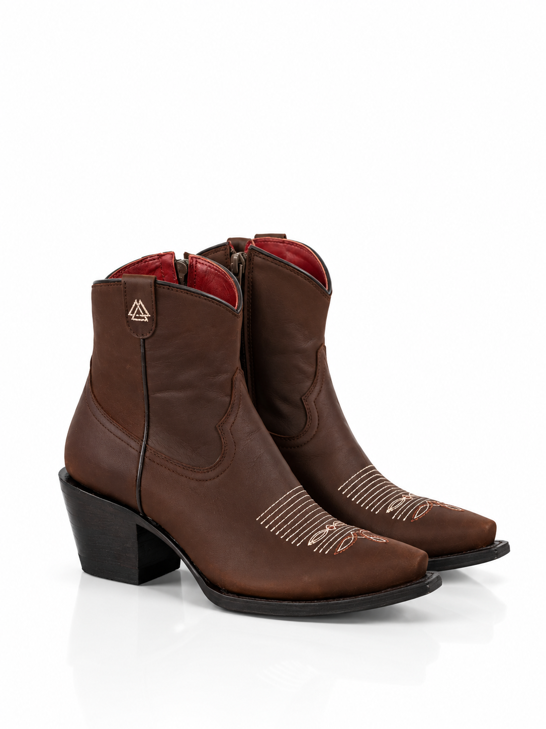 The Cherokee — Leather Snip Toe Women's Cowboy Boot, detail view