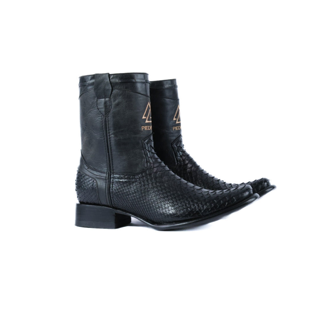 Black Python Boots