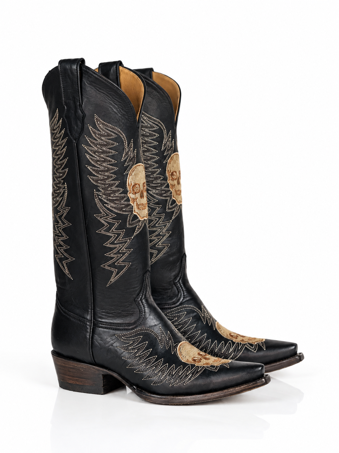 The Marcela — Leather Snip Toe Women's Cowboy Boot, detail view