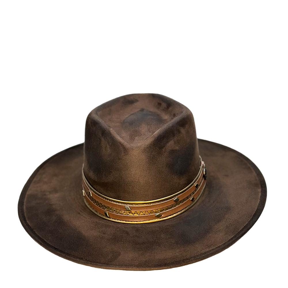 Cody Brown Hat — detail shot of Cuadra Piedreros cap