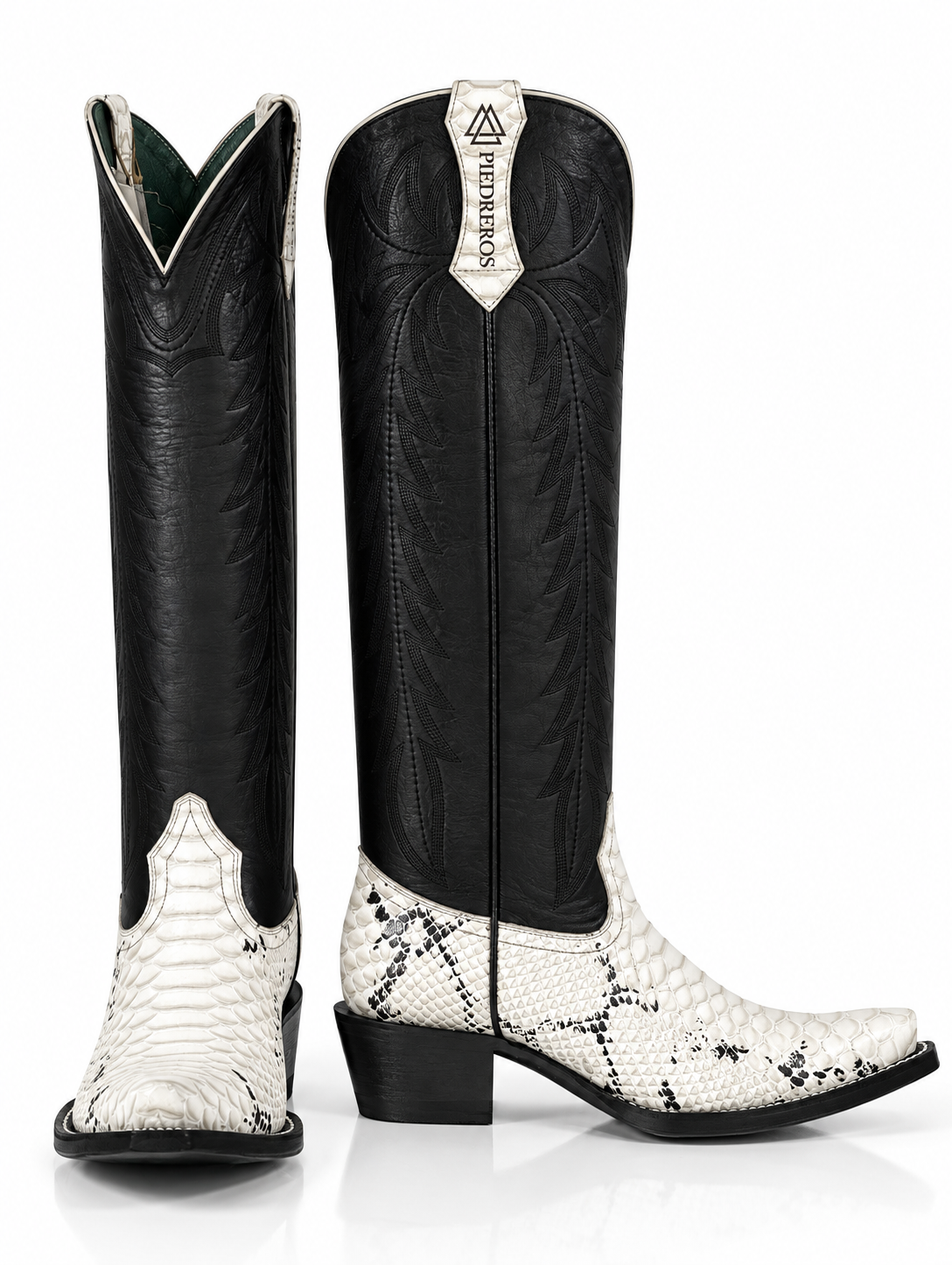 The Wendy — Leather Women's Cowboy Boot, front and side view