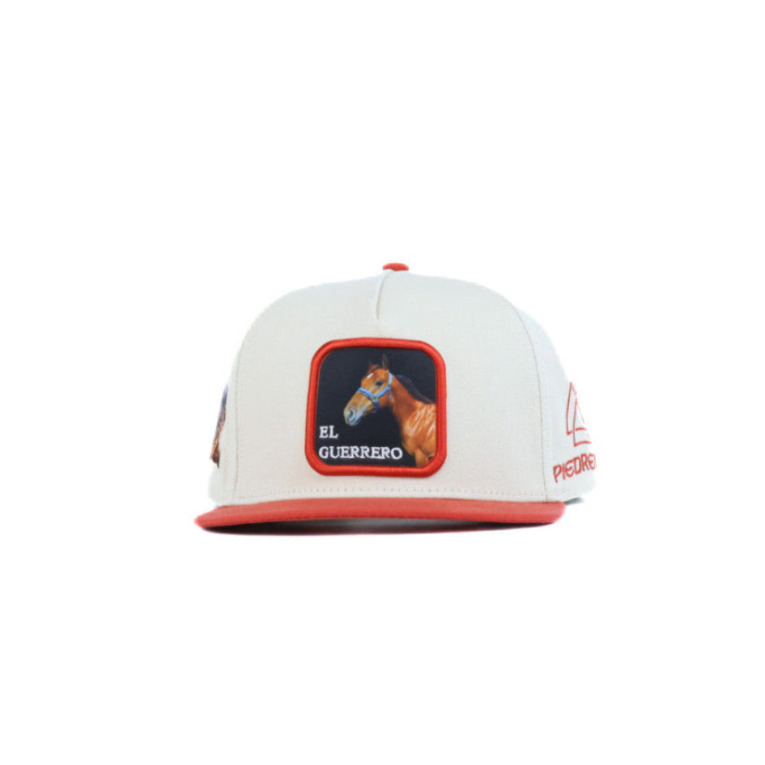 Snapback cap with piedreros horse and side logos