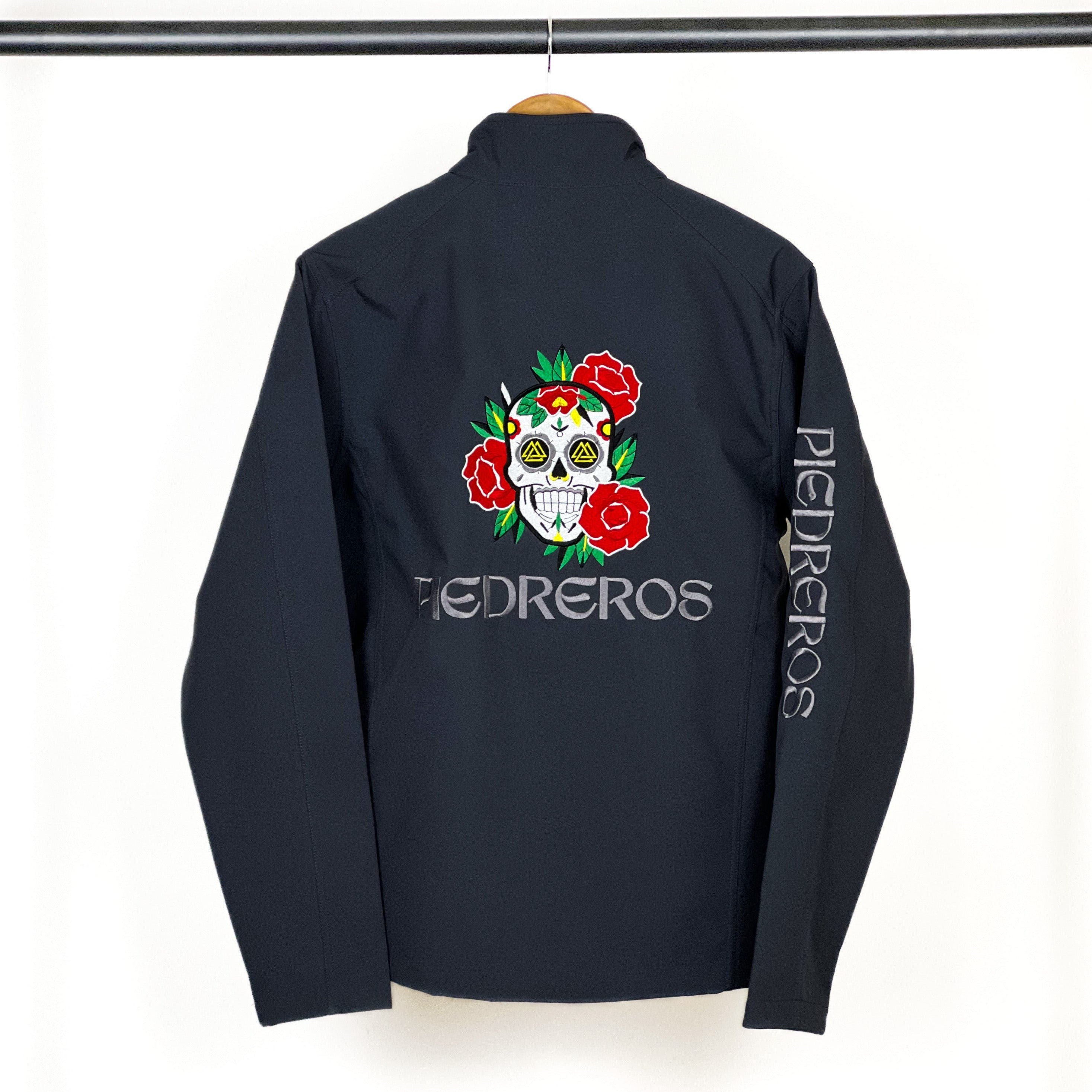 EMBROIDERED SKULL MEN'S LOGO JACKET — angled view