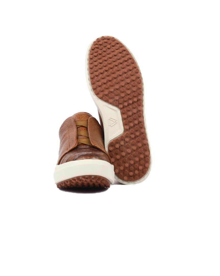 Mens Croc Leather Sneakers