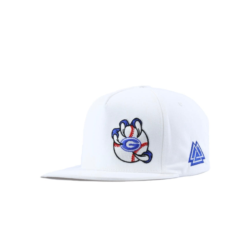 white cap with georgetown baseball logo