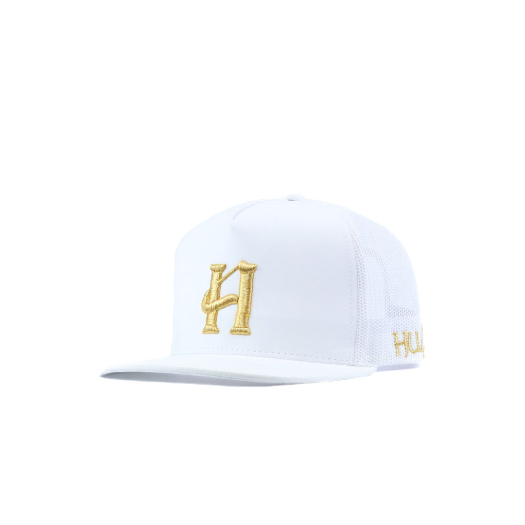 White cap with gold humble logo