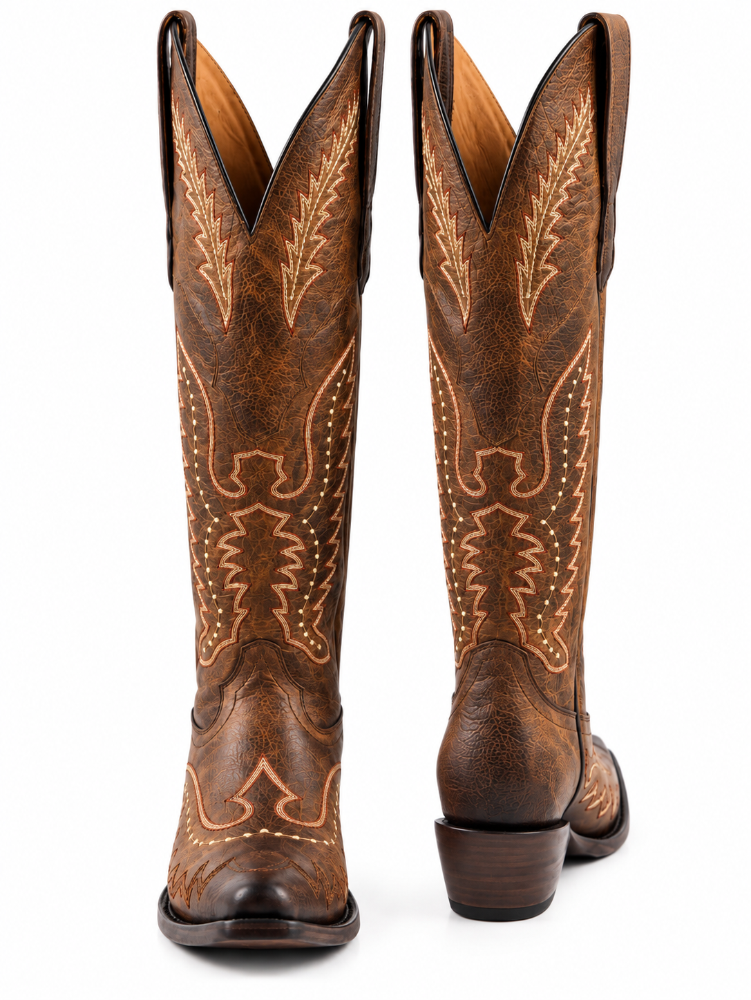 The Renata — Cowhide Snip Toe Women's Cowboy Boot, front and side view