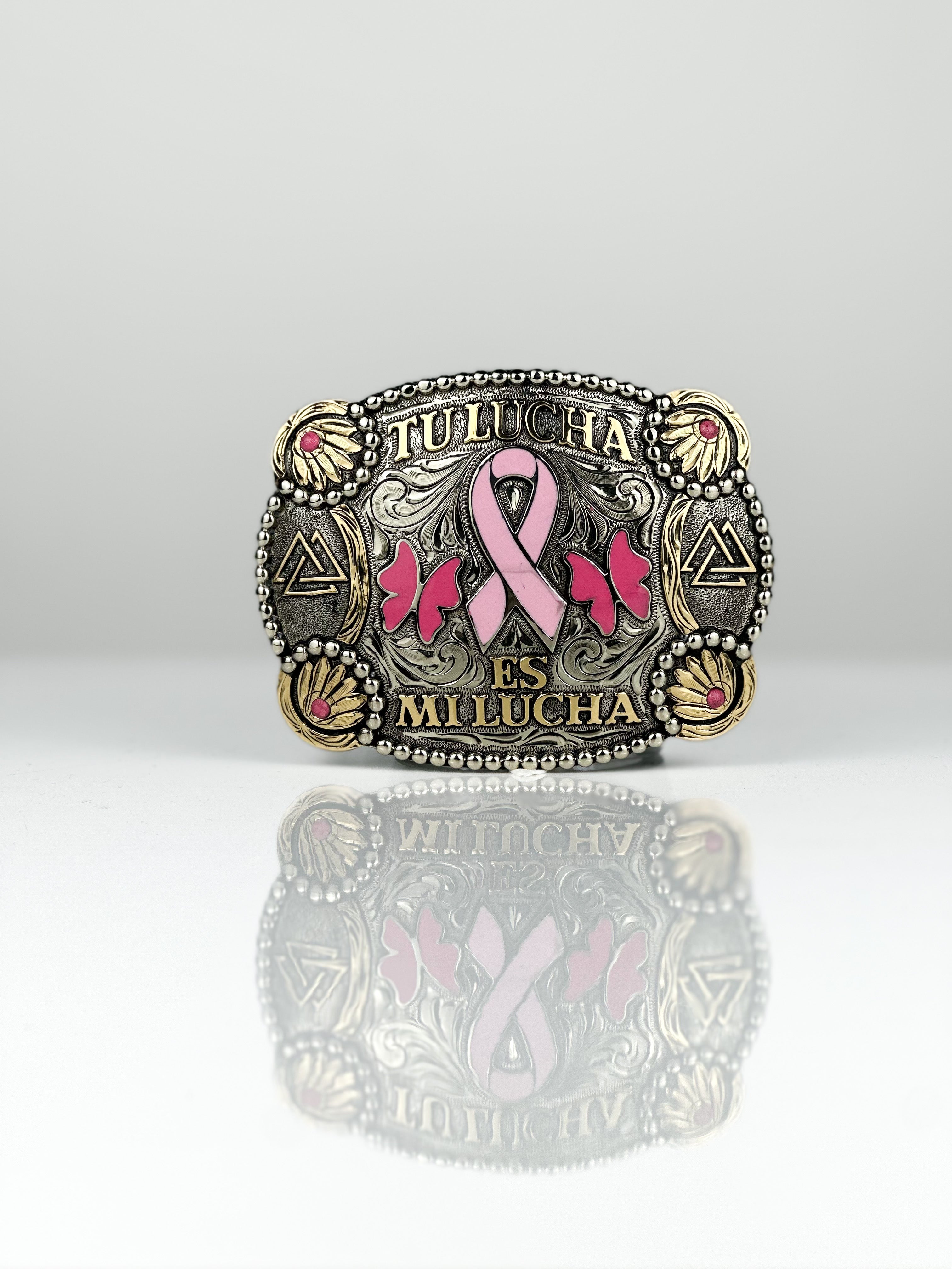 Your Fight Is My Fight Buckle — Cuadra Piedreros western belt buckle