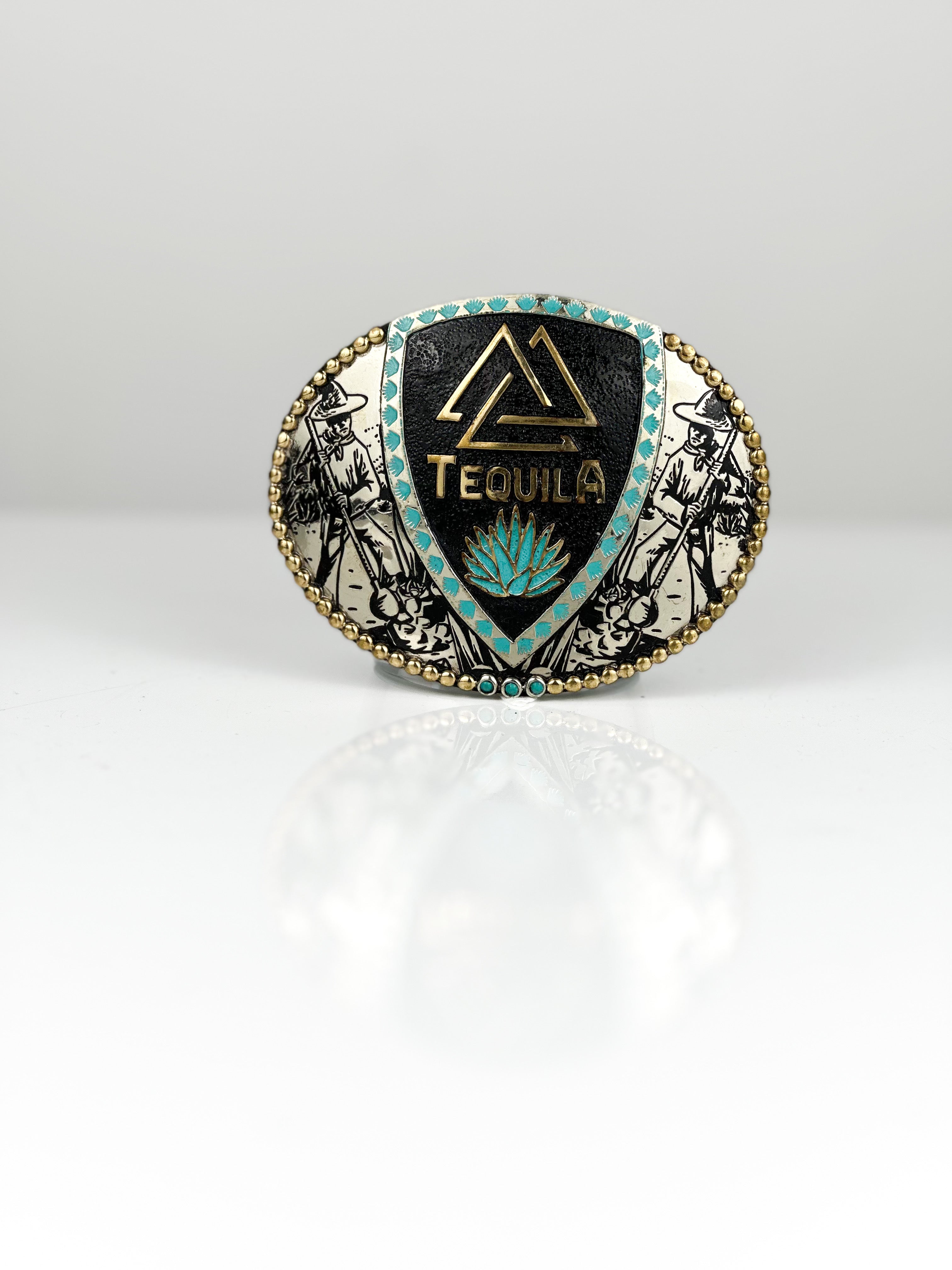AGAVE AZUL BUCKLE — Cuadra Piedreros western belt buckle