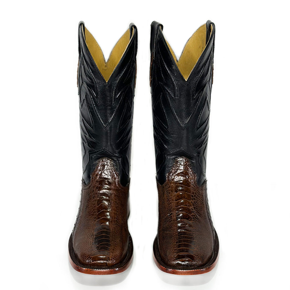 Ñando Ostrich Boot — detail shot of handmade ostrich boots