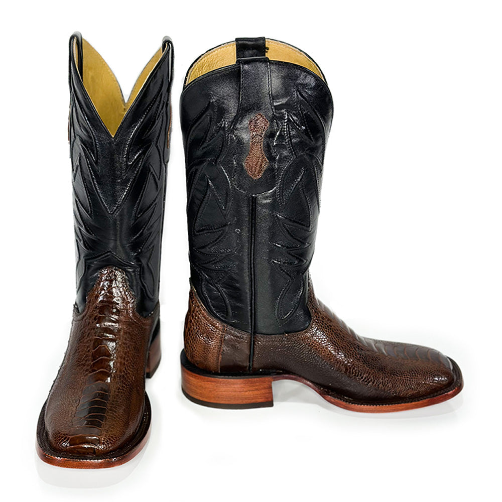 Ñando Ostrich Boot — side view of handmade ostrich boots