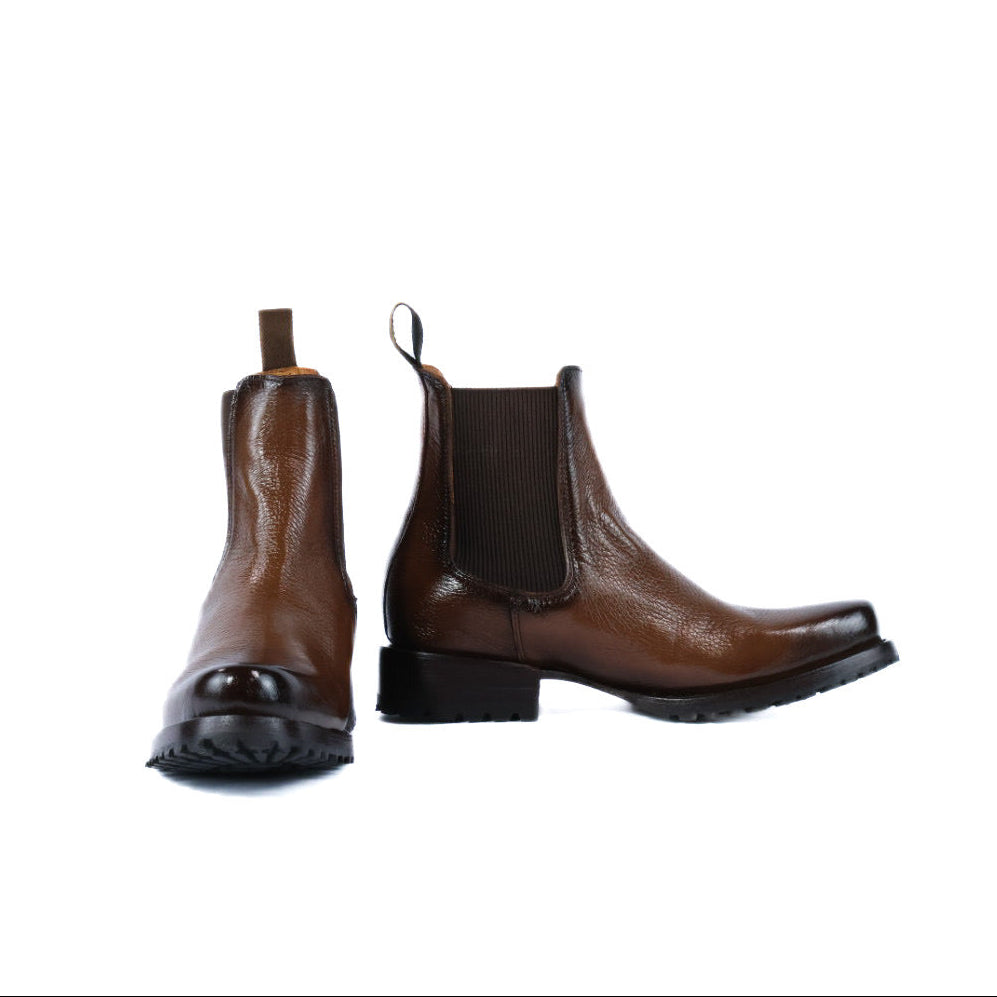 Pair of brown leather Chelsea boots