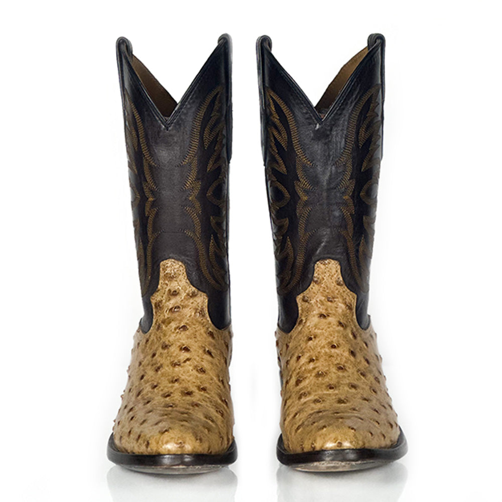Ostrich- Scotch Boot — detail shot of handmade ostrich boots