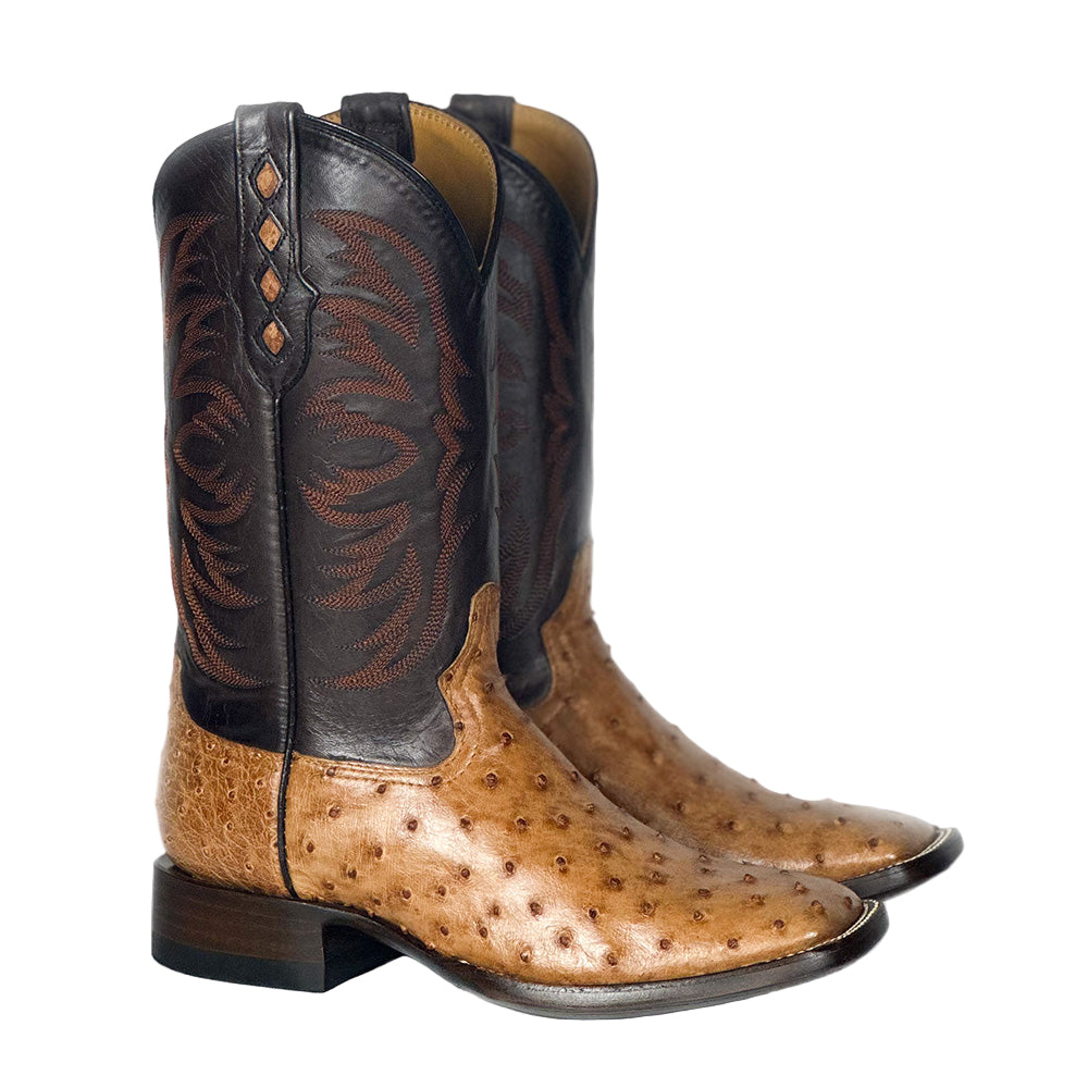 Ostrich- Whiskey Boot — handmade ostrich boots by Cuadra Piedreros