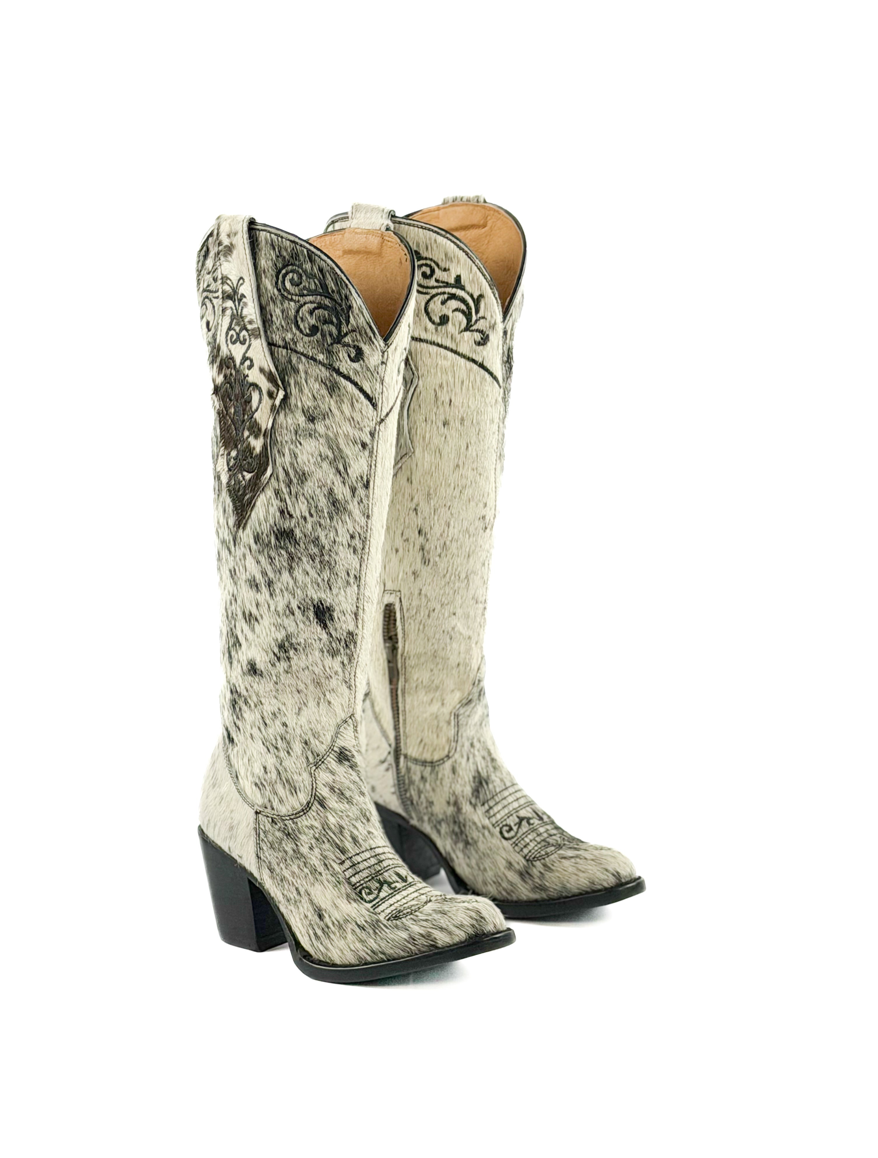 Women's Cowhide Round Toe Boots