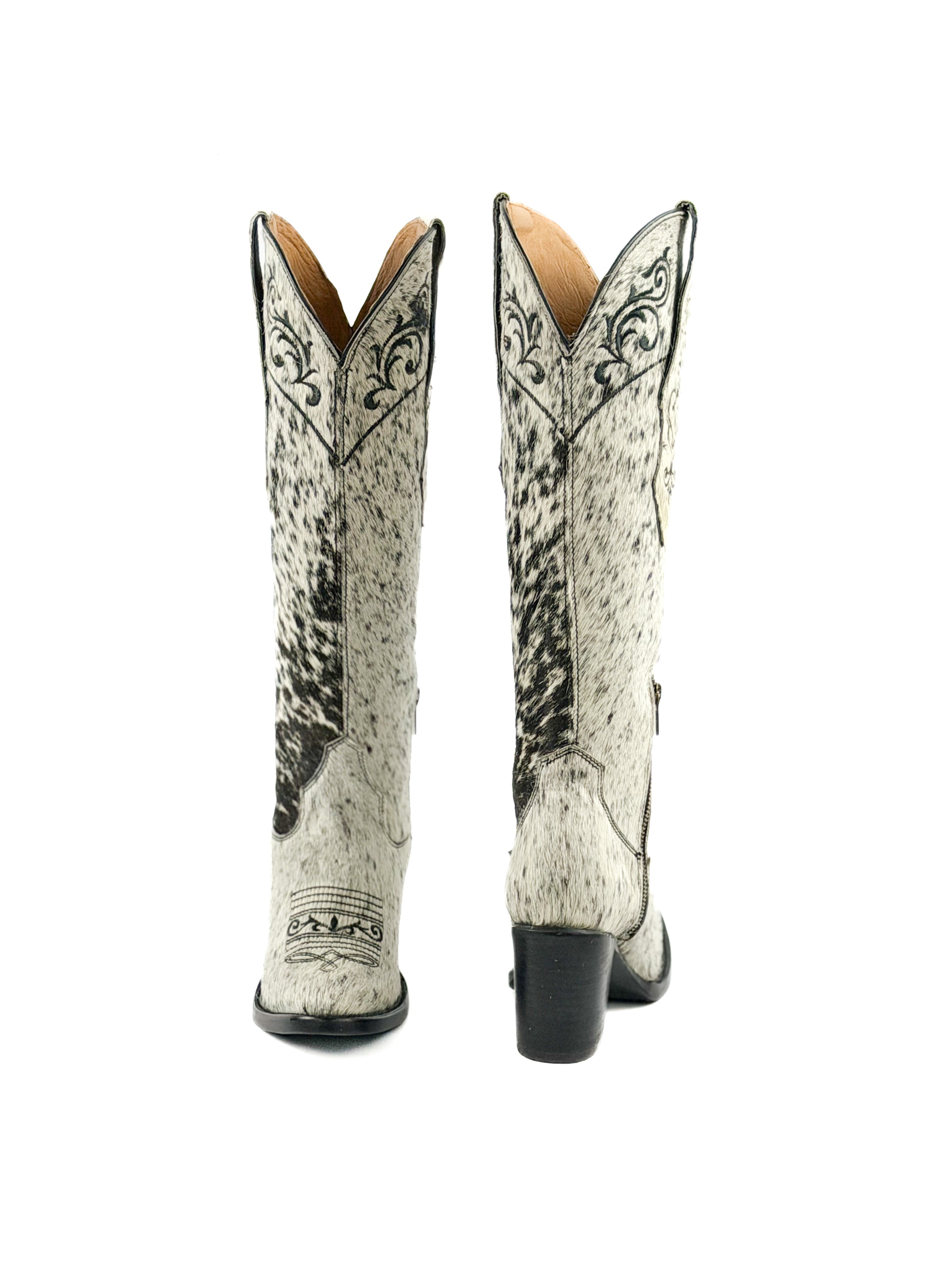 Women's Round Toe Cowhide Boots