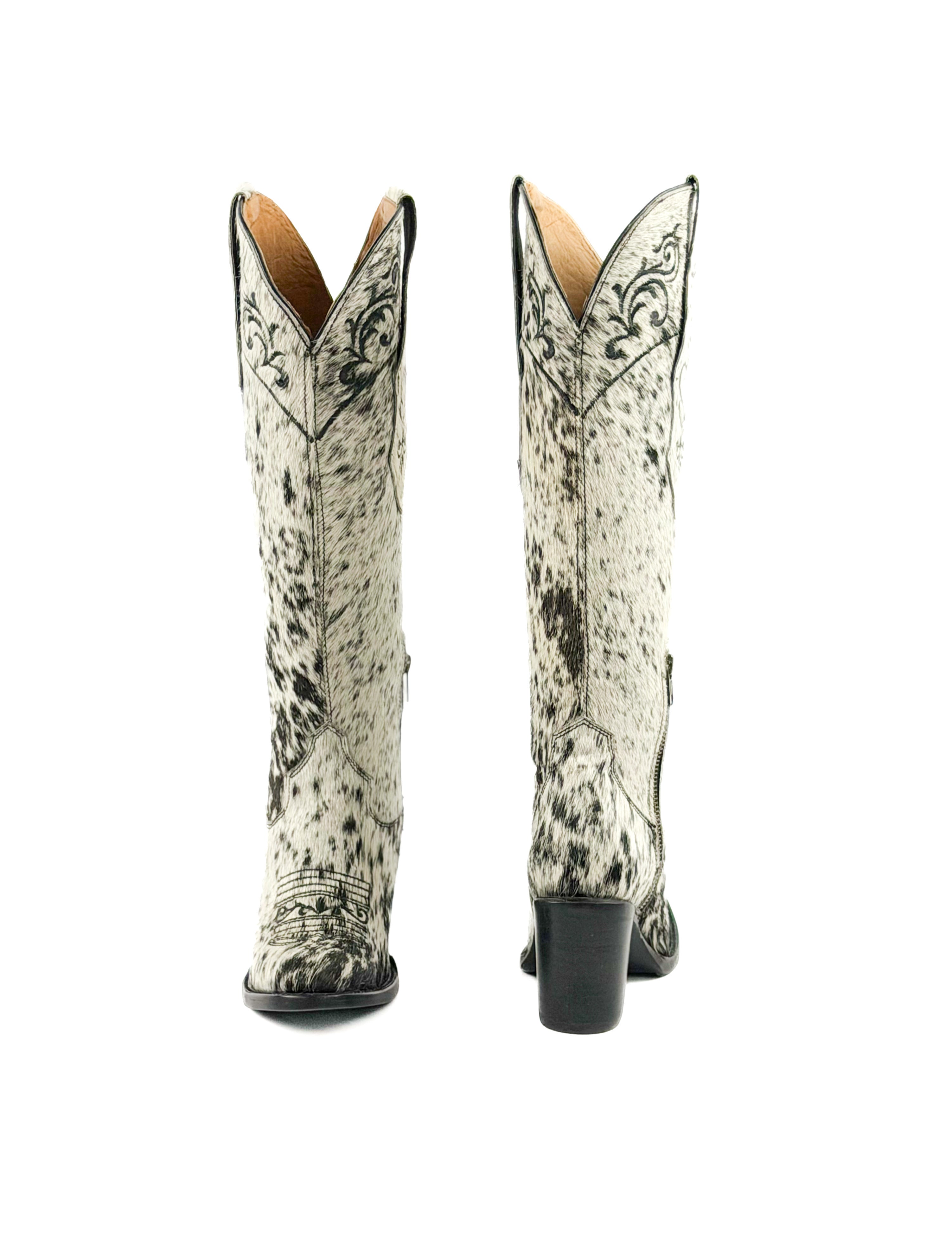 Women's Round Toe Cowhide Boots