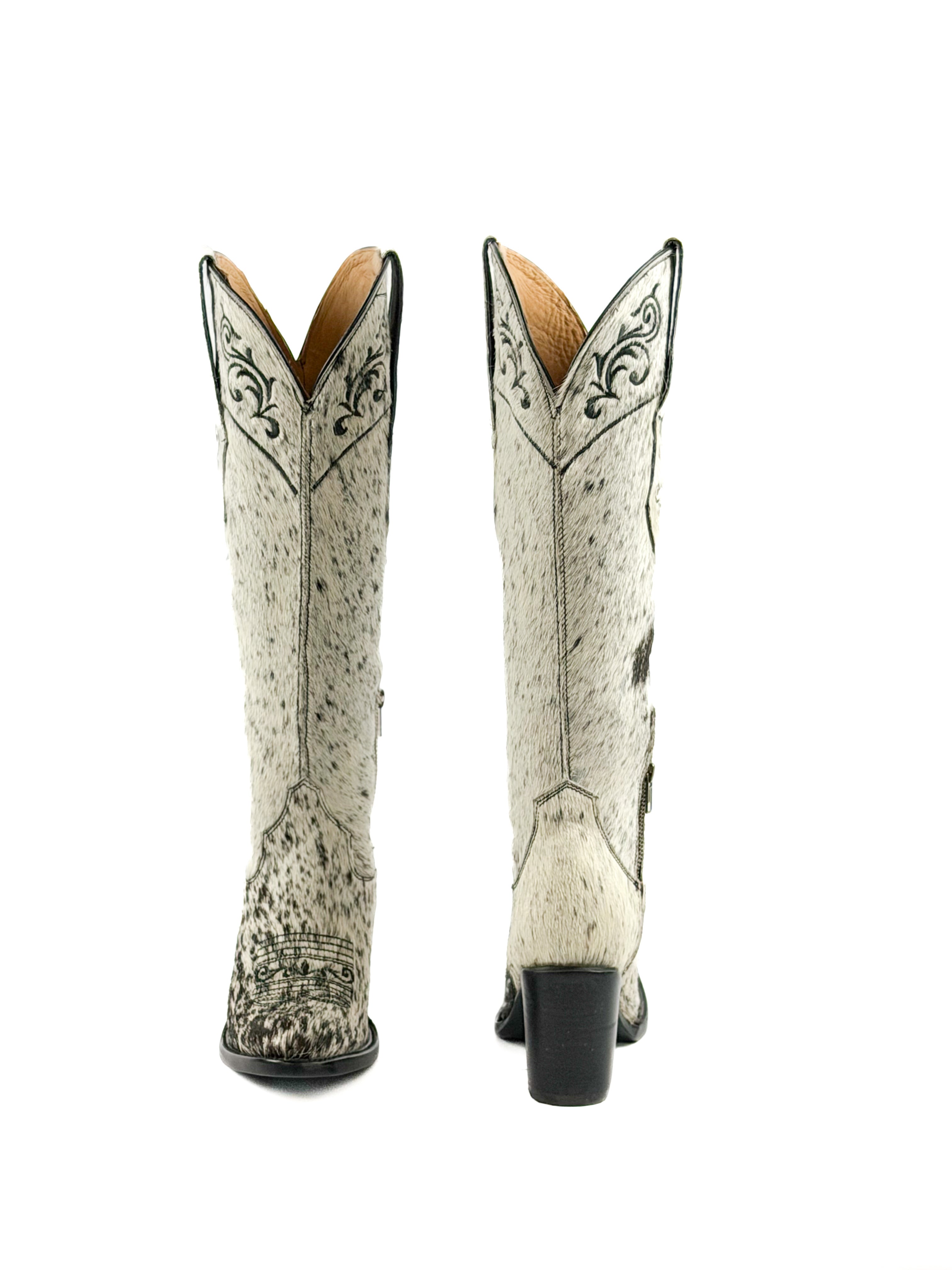 Women's Round Toe Cowhide Boots