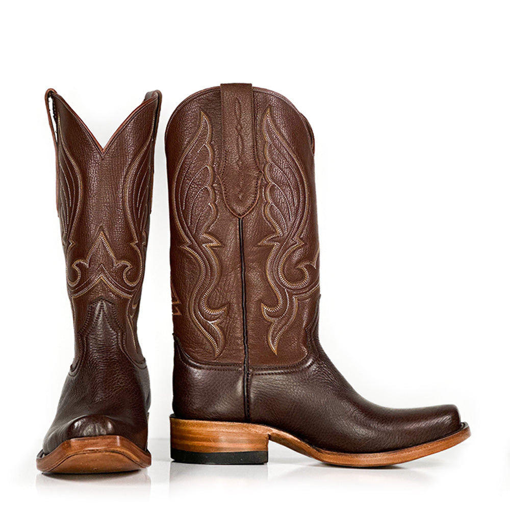 Shiloh Deer Boot — side view of handmade western boots