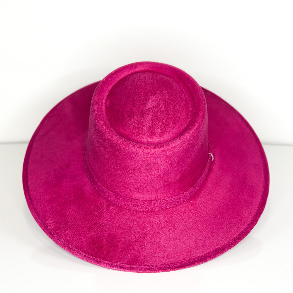 Winston Fucsia Hat — detail shot of Cuadra Piedreros cap