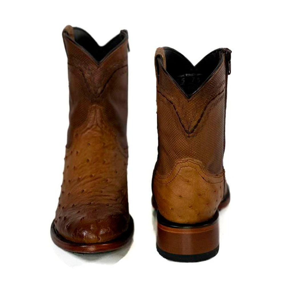 Big Bird Booties — angled view of handmade western boots