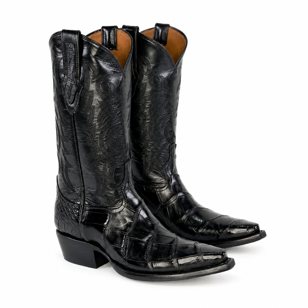 The Waterloo — Alligator Snip Toe Men's Cowboy Boot, side view