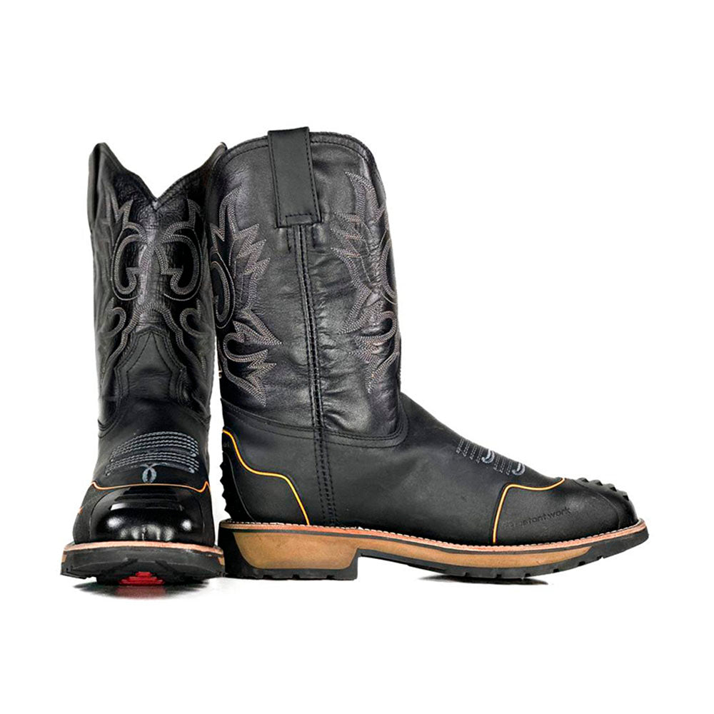 Composite Toe Work Boot — side view of handmade western boots