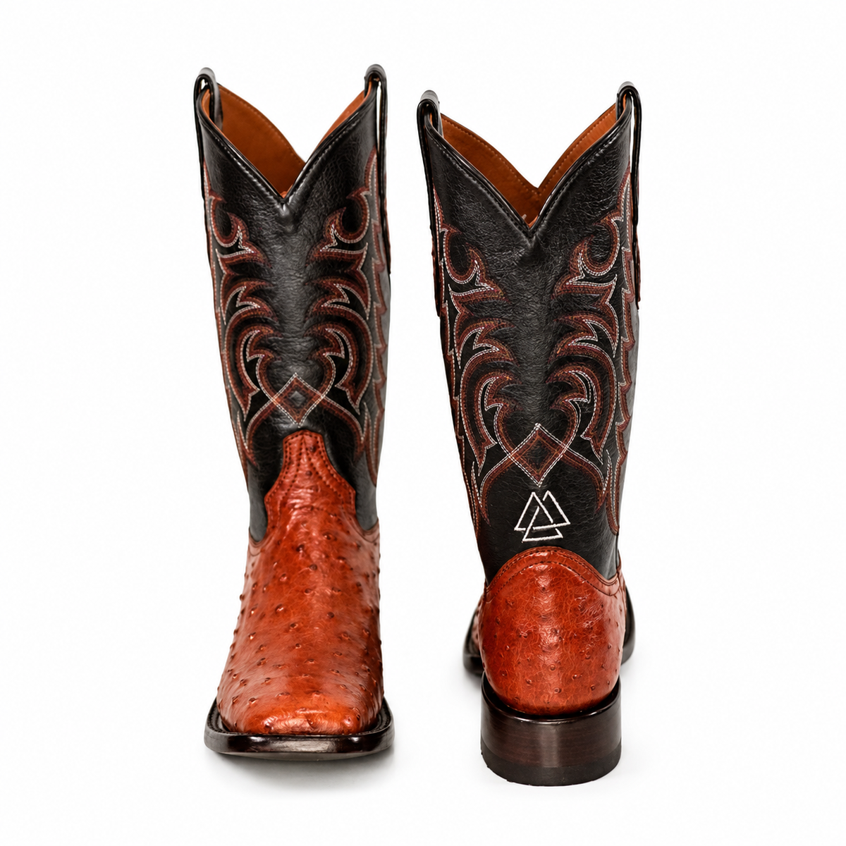 The Maxdale — Ostrich Square Toe Men's Cowboy Boot, angled view