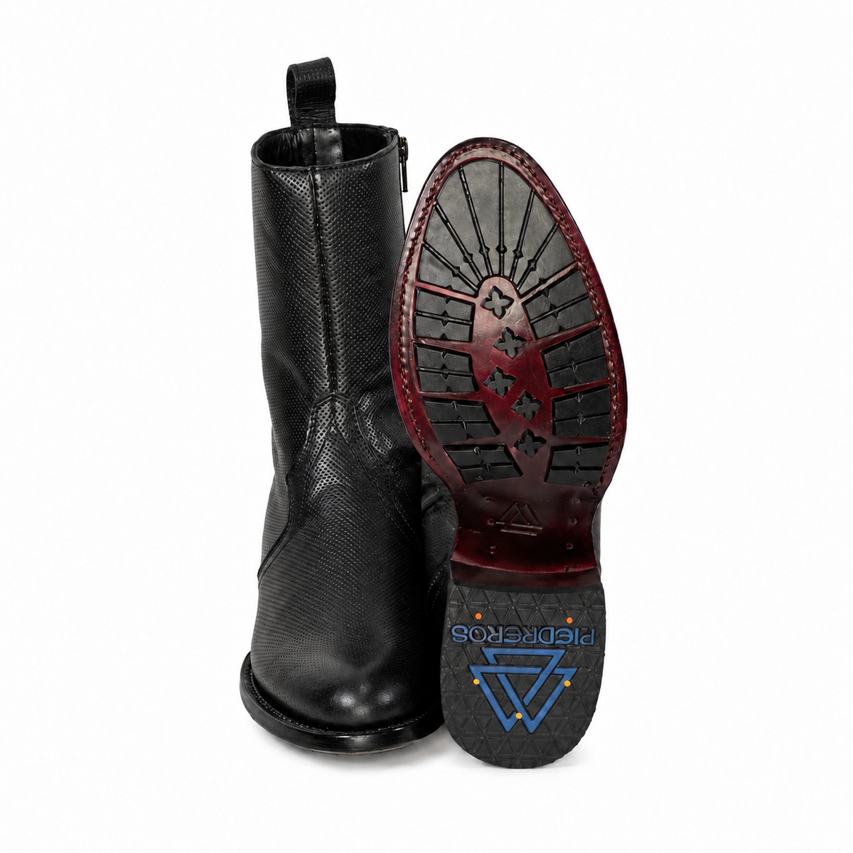 The Moody — Leather Round Toe Men's Cowboy Boot, side view