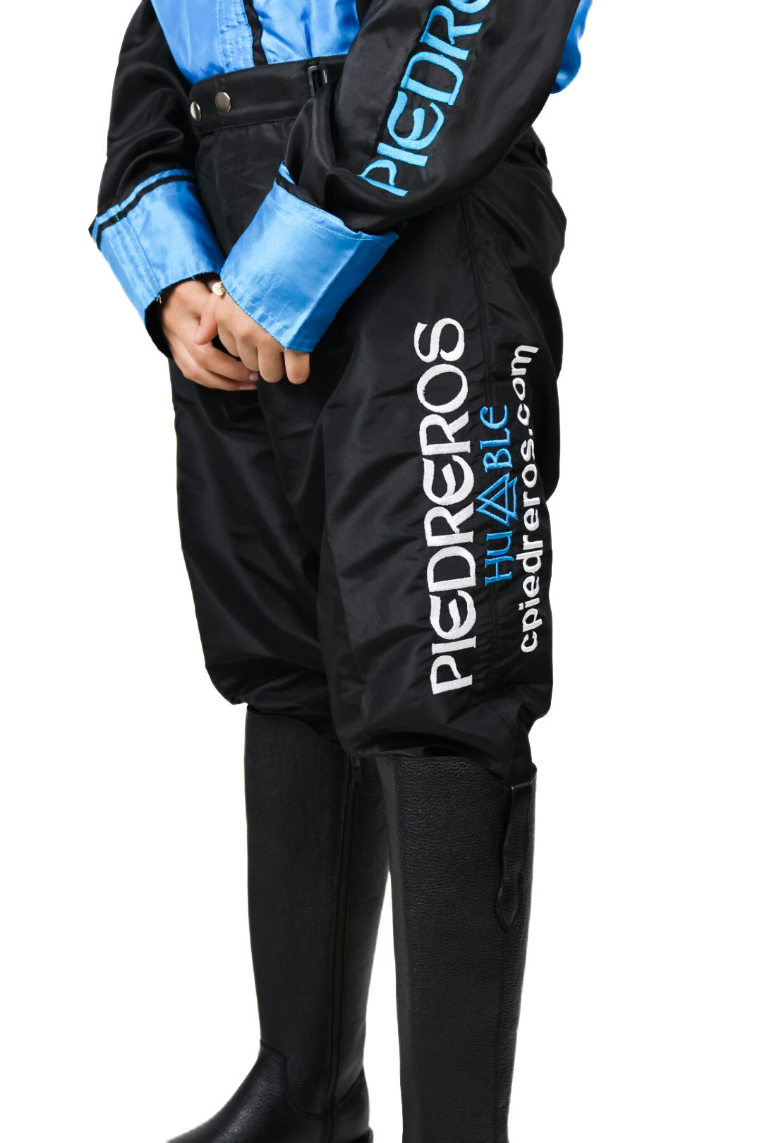 close up of black cuadra piedreros humble jockey pants