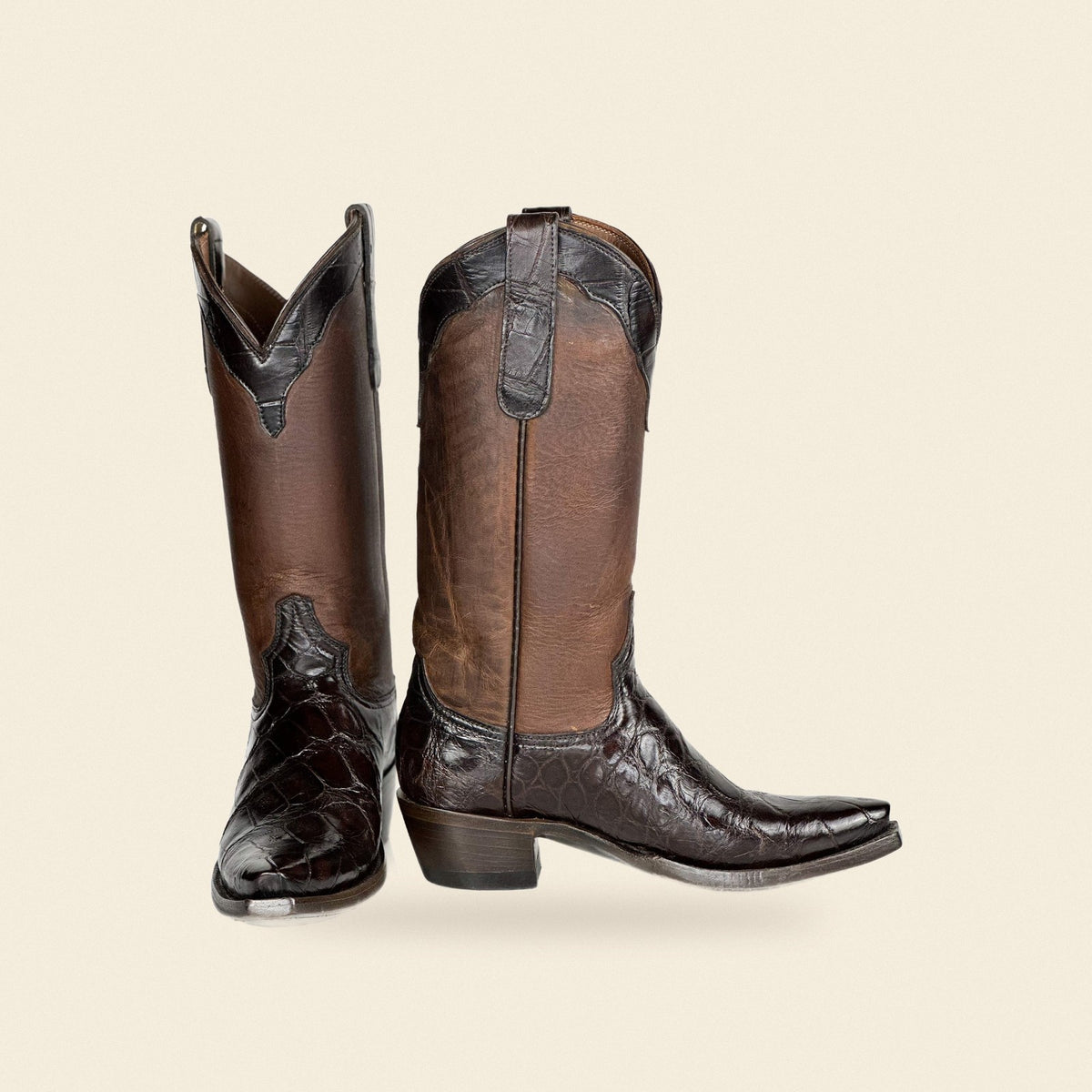 The Catalina — Alligator Snip Toe Women's Cowboy Boot, front and side view