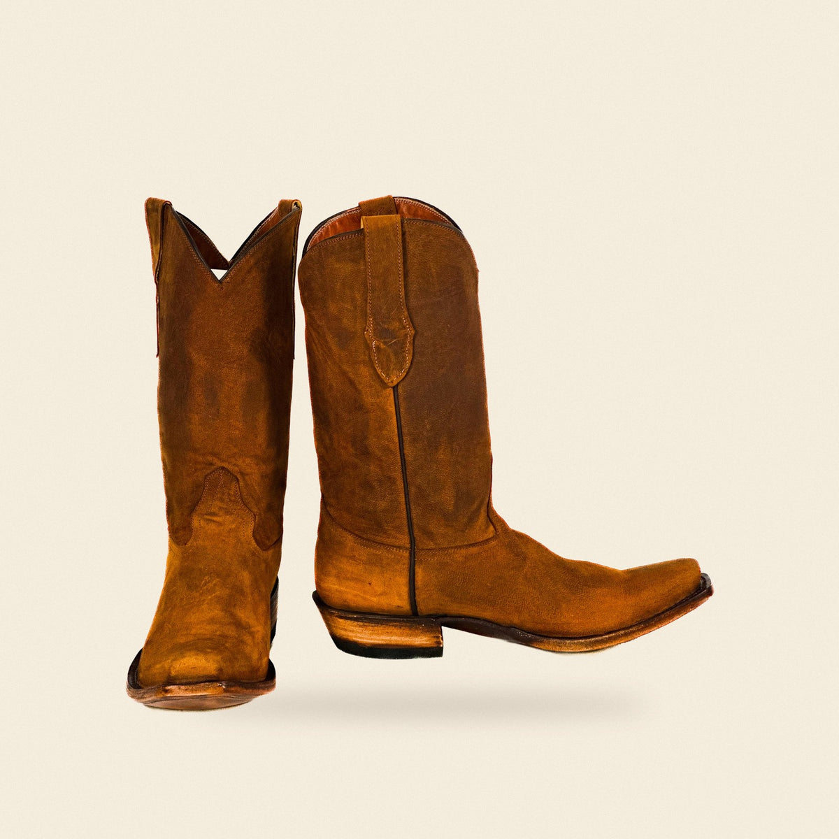 The Elgin — Leather Men's Cowboy Boot, front and side view