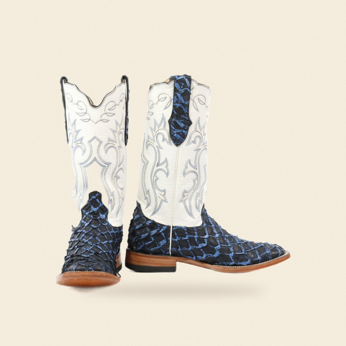 The Sabinal — Leather Men's Cowboy Boot, front and side view