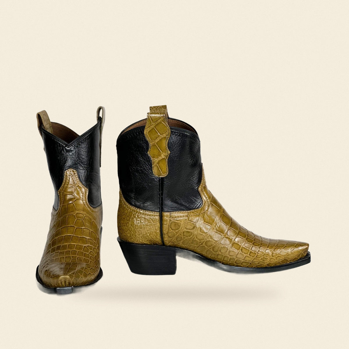 The Josefina — Alligator Snip Toe Women's Cowboy Boot, front and side view