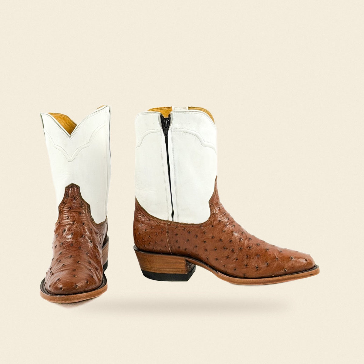 The Longview — Leather Round Toe Men's Cowboy Boot, front and side view