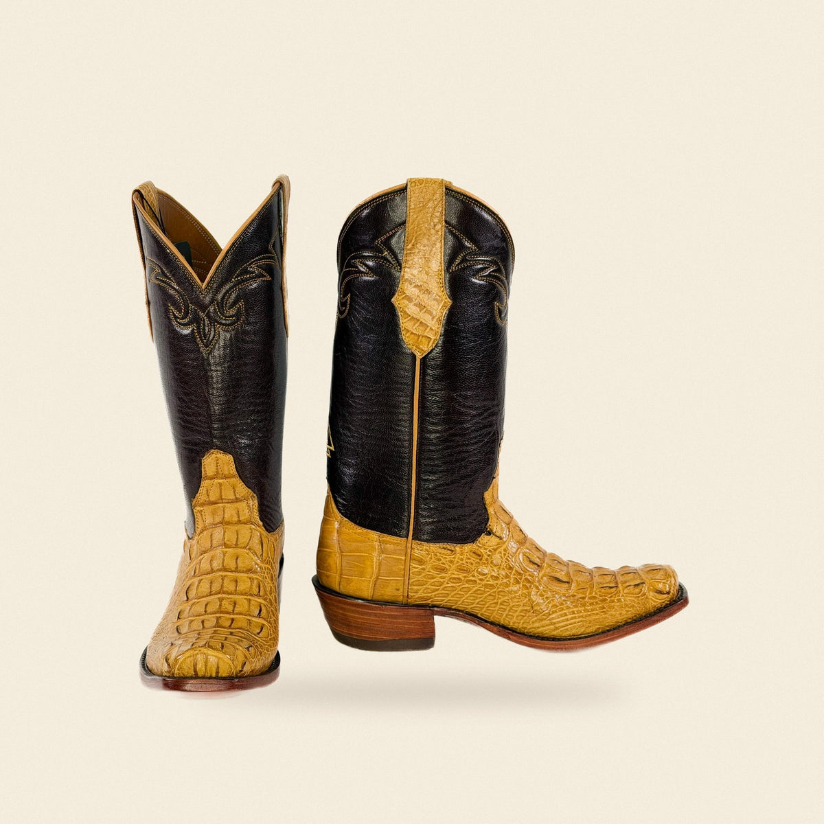 The Utopia — Crocodile Men's Cowboy Boot, front and side view