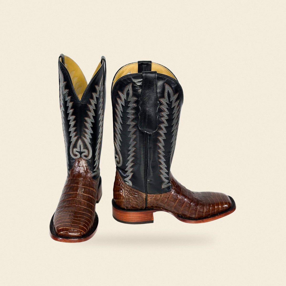 The Lufkin — Alligator Men's Cowboy Boot, front and side view