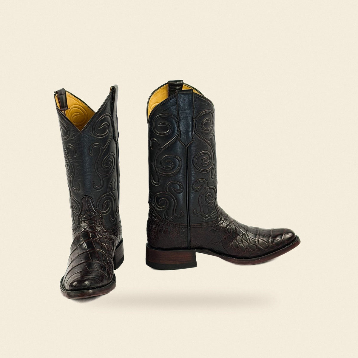 The Winnsboro — Alligator Men's Cowboy Boot, front and side view
