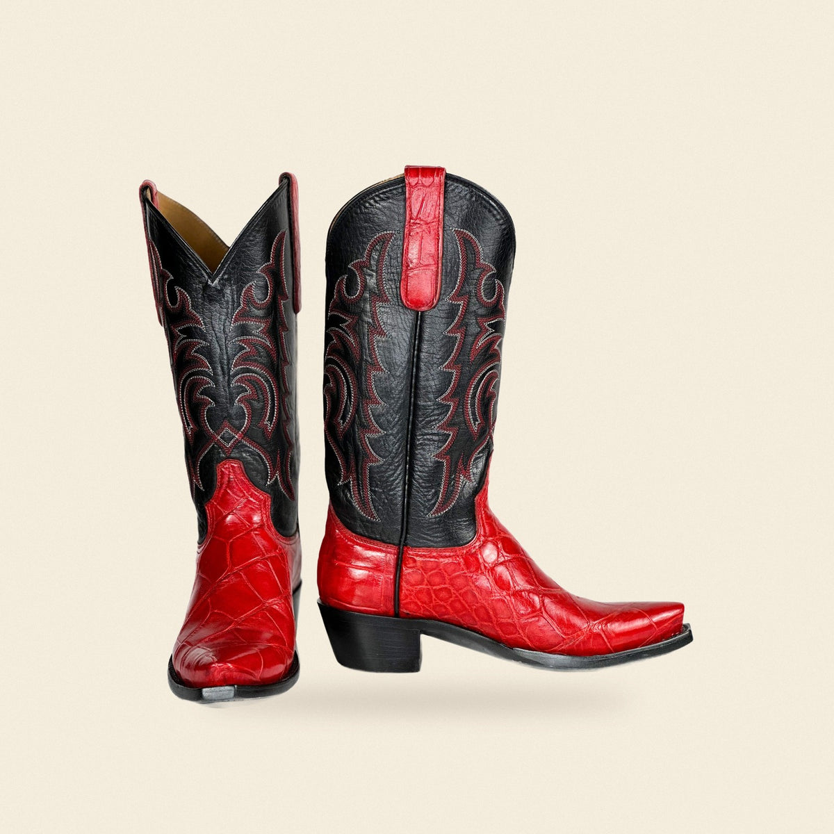 The Juliana — Alligator Women's Cowboy Boot, front and side view