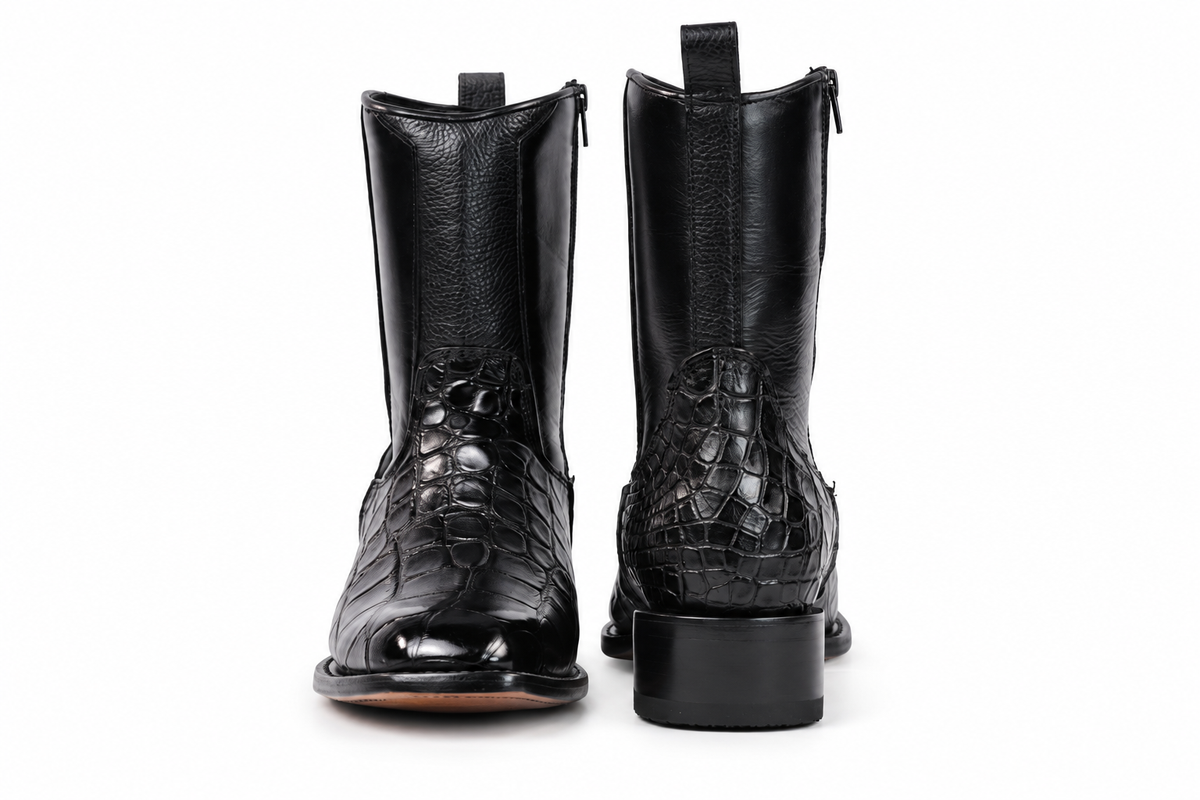 The Zapata Alligator Zip Roper - Black