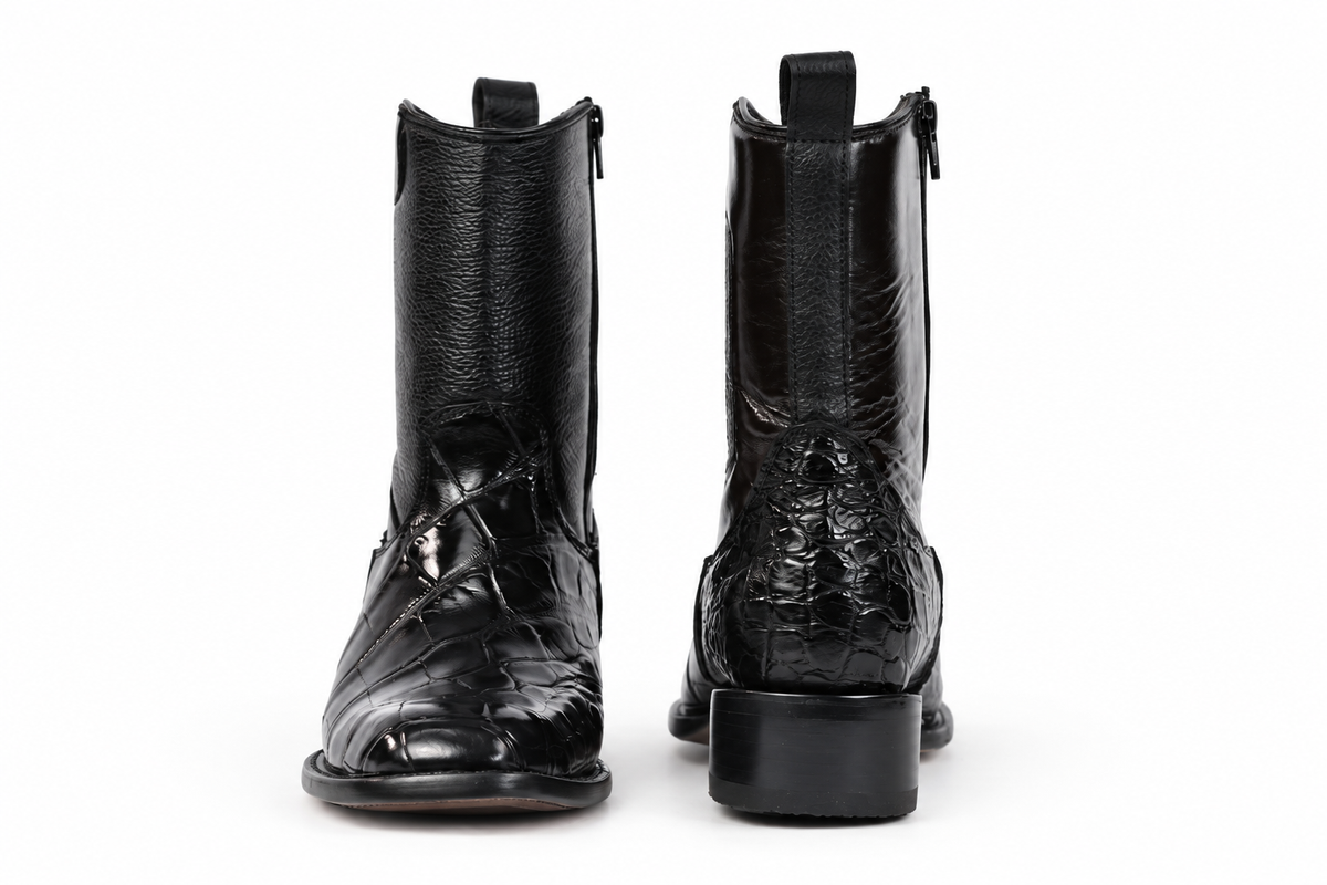 The Zapata Alligator Zip Roper - Black