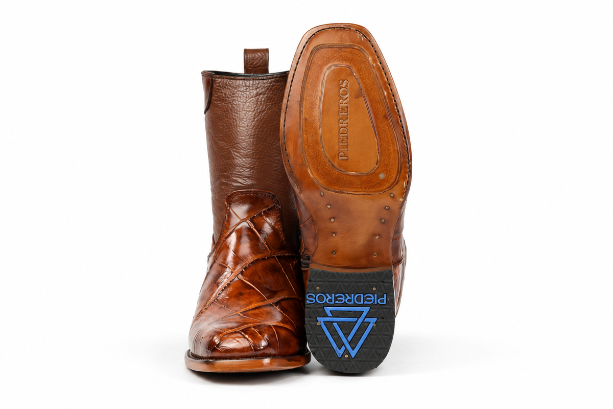 The Zapata Alligator Zip Roper - Honey Quilted