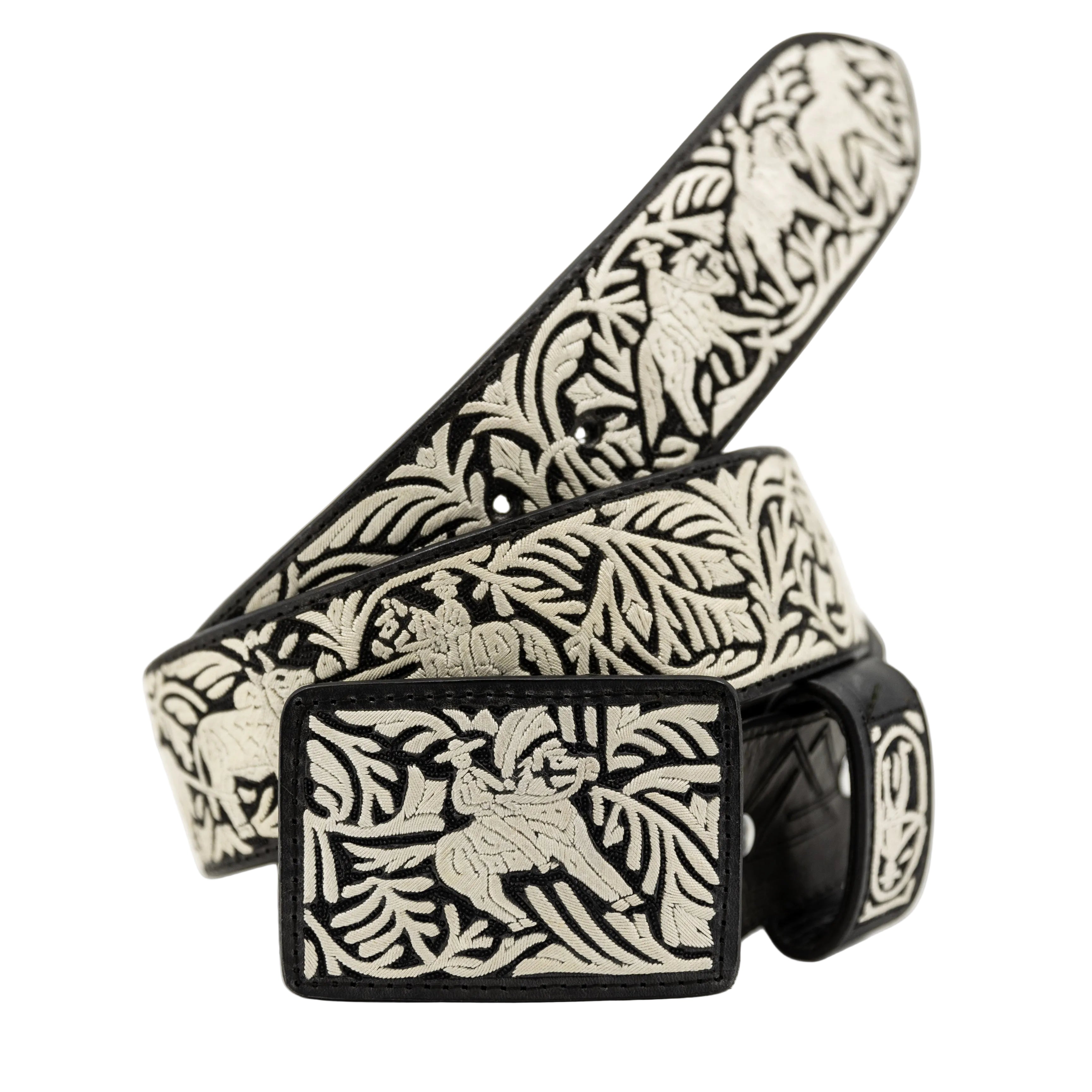 Cinto de Hilo de Pita- Ranchero — handcrafted leather belt by Cuadra Piedreros
