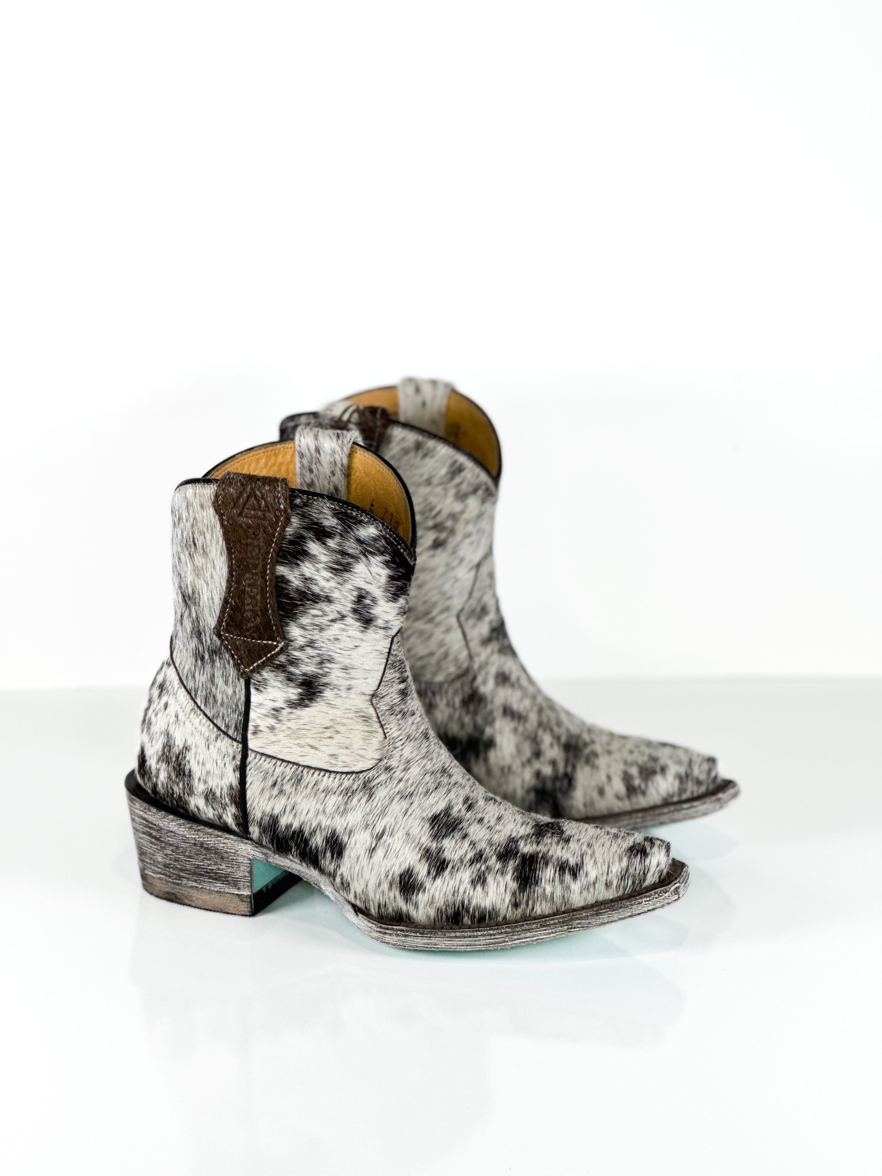 Azeri Cowhide Ankle Booties