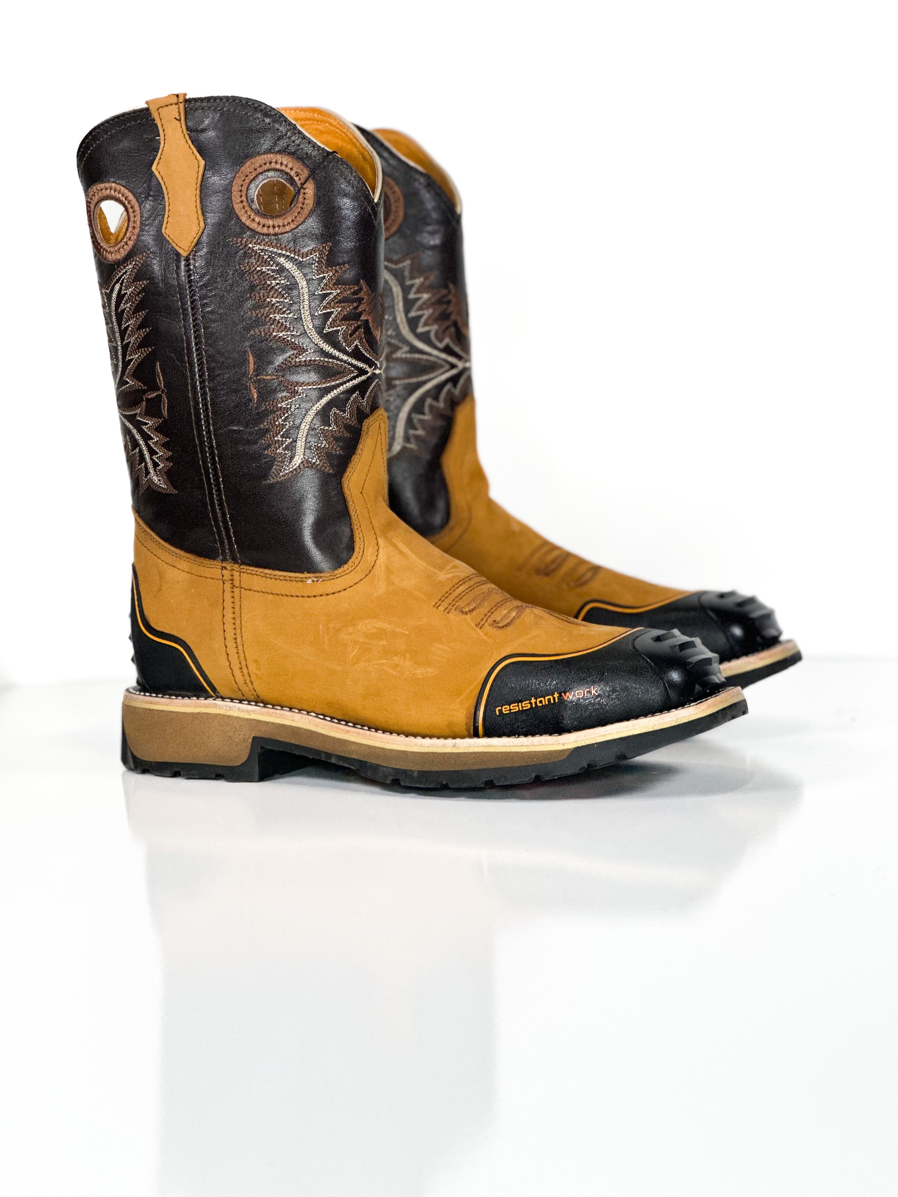 Composite toe work boot-Miel — handmade western boots by Cuadra Piedreros
