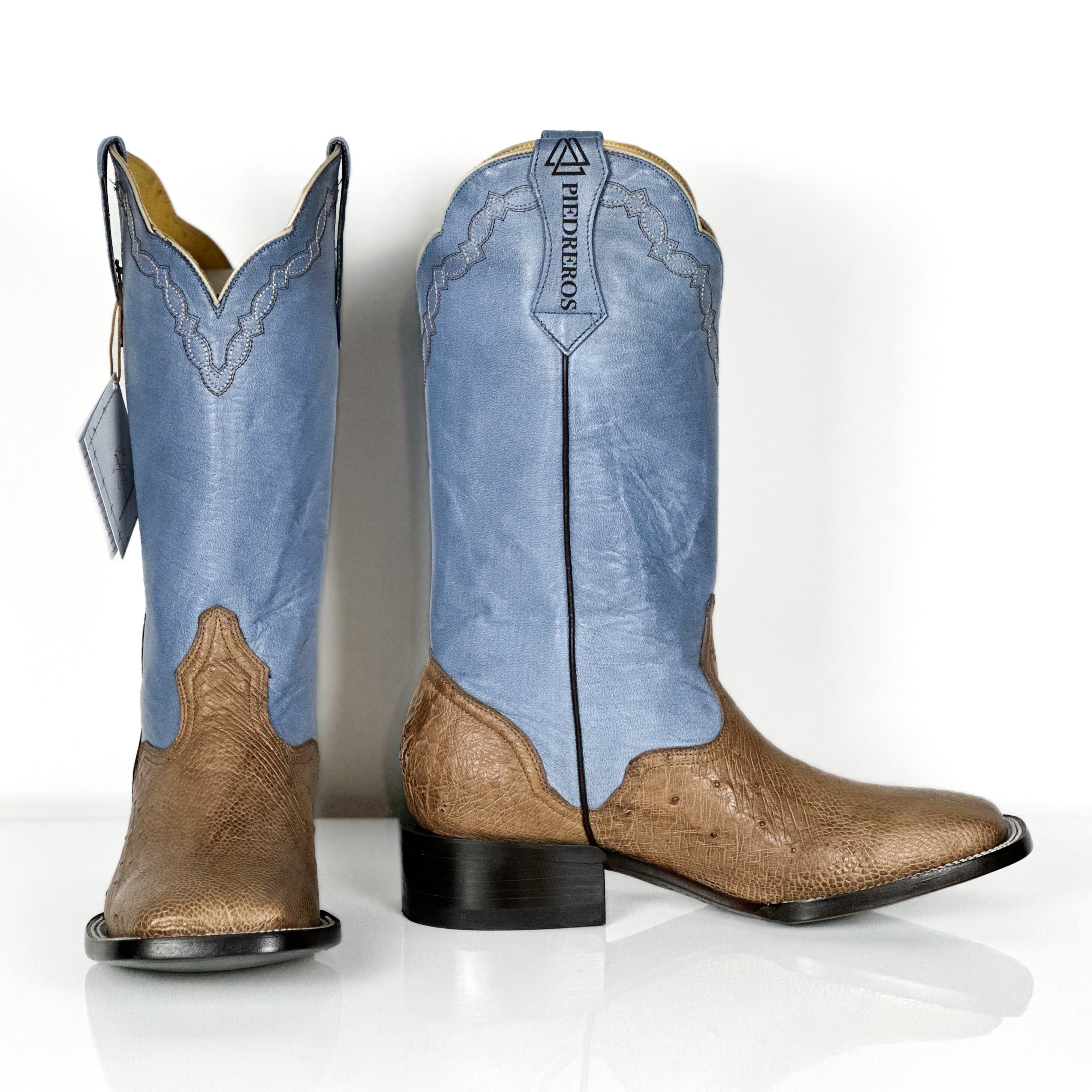 Men's Ostrich- Blue skin — detail shot