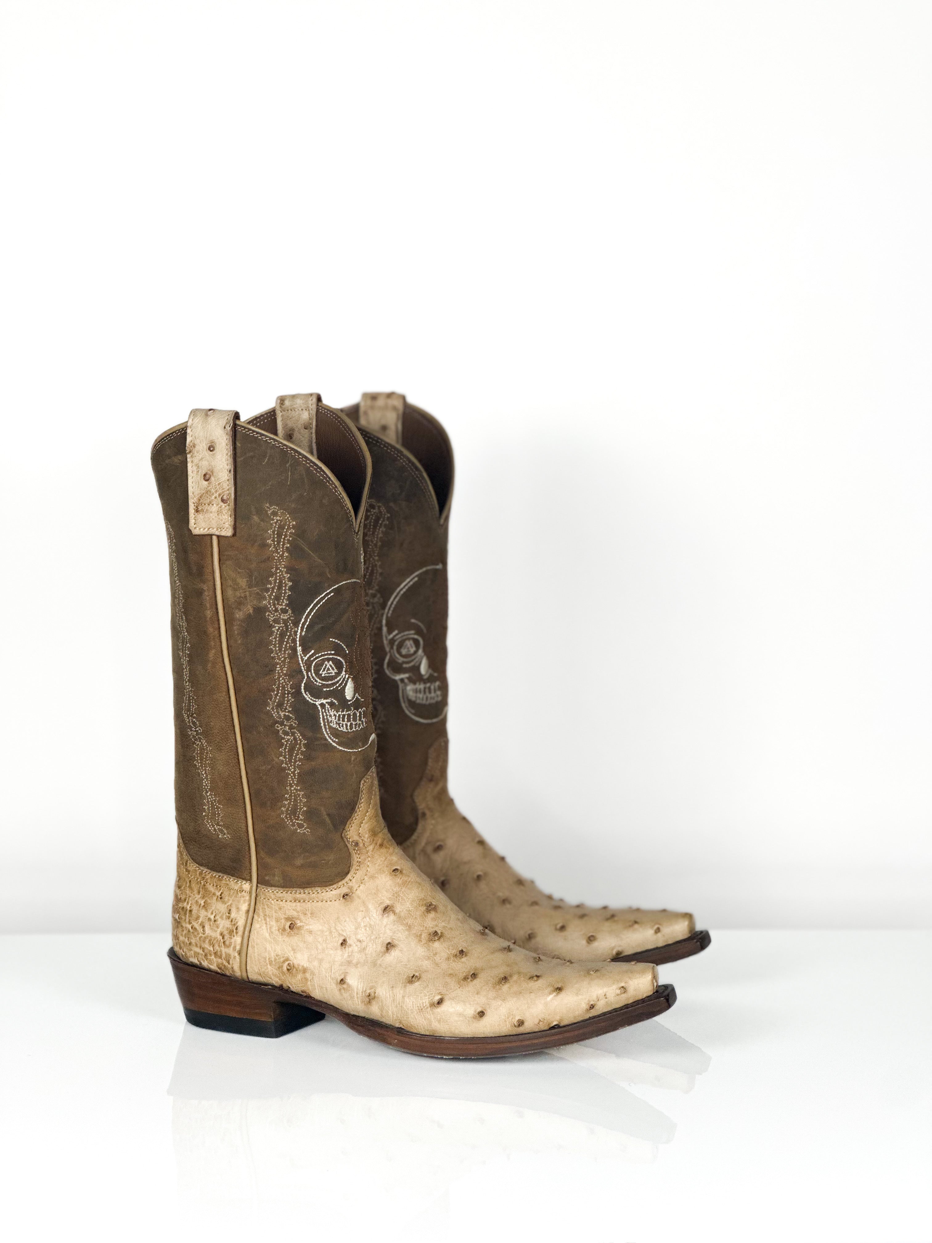 Monroe Ostrich Boots — handmade ostrich boots by Cuadra Piedreros