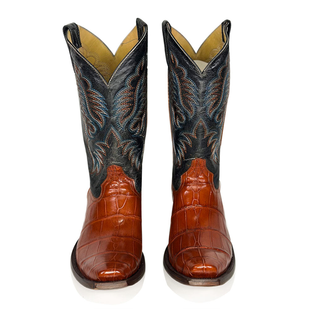 Icon Alligators Boot — detail shot of handmade American Alligator boots