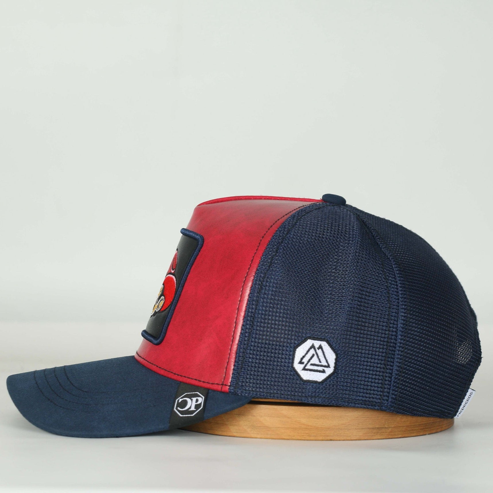 Leather Caps — detail shot of Cuadra Piedreros cap